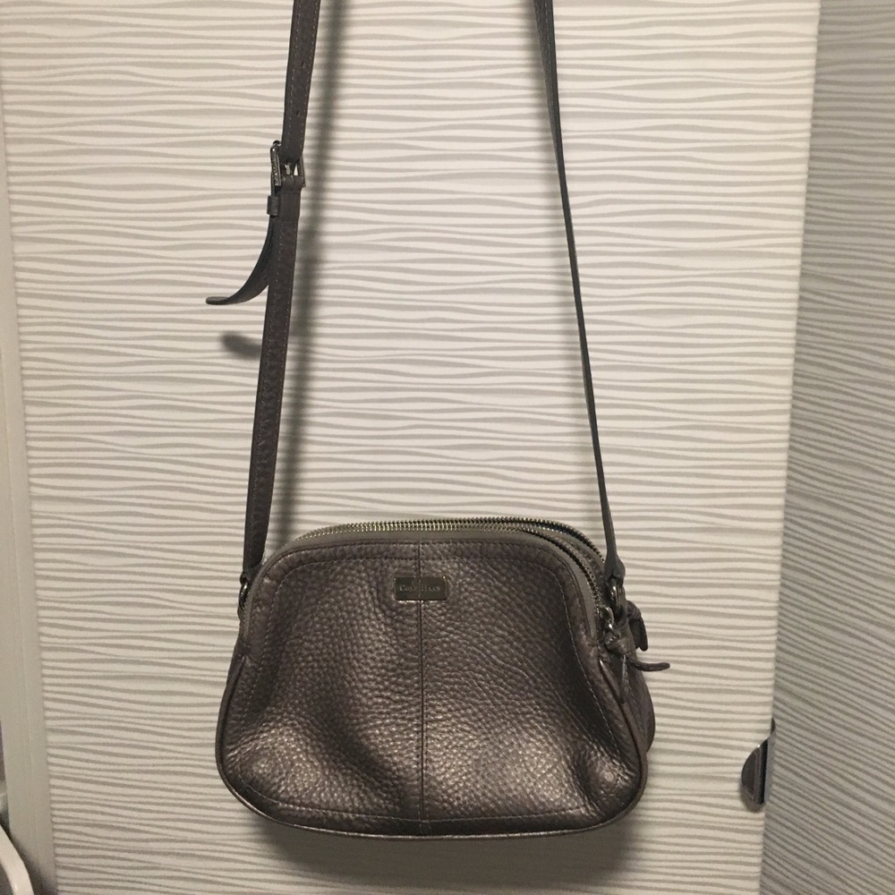 Silver Cole Haan leather purse